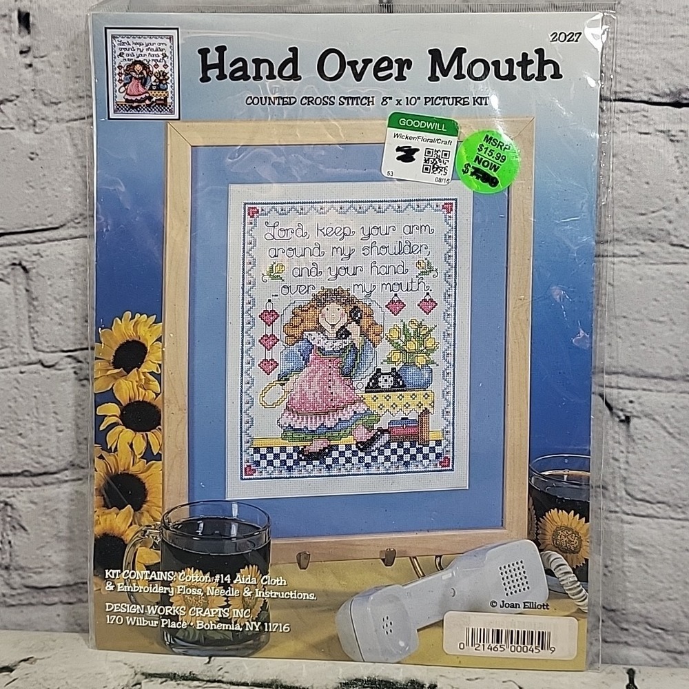 NEW-DESIGN WORKS‎ CRAFTS, HAND OVER MOUTH COUNTED CROSS STITCH KIT #2027-NEW